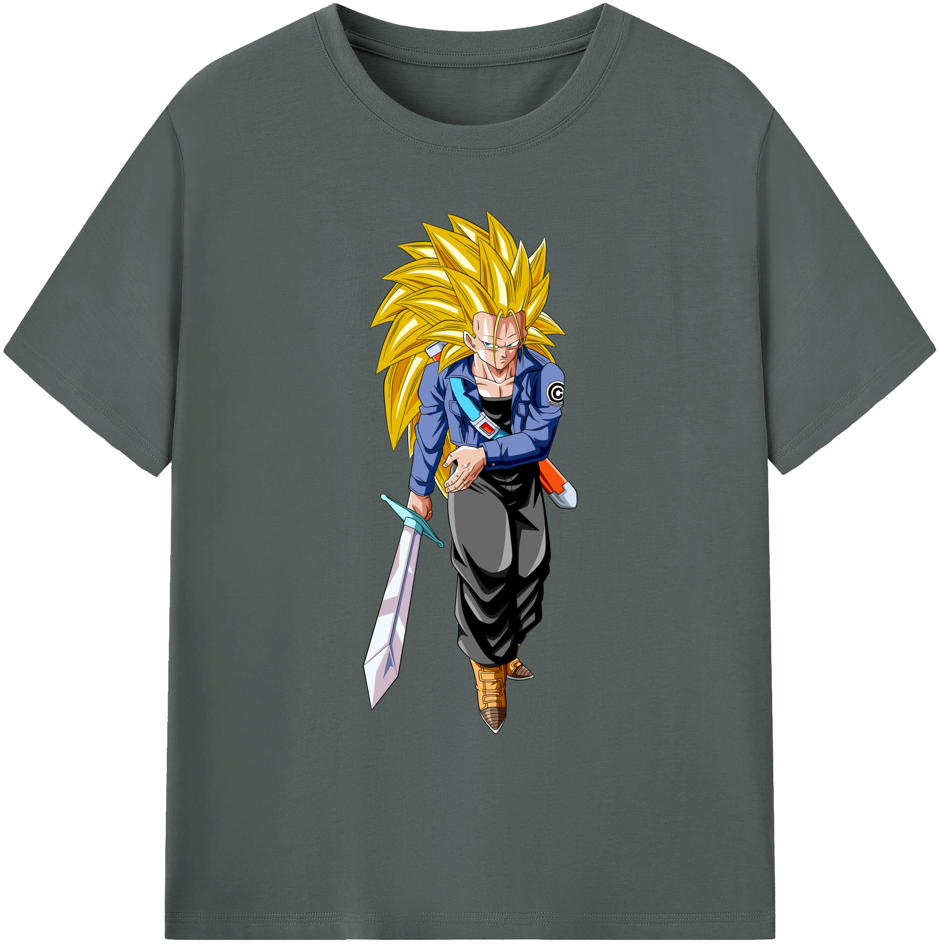 （画像用） ドラゴンボール トランクス（Torankusu）DRAGON BALL Trunks 綿100％ メンズ半袖Tシャツ｜肌触りやわらか＆通気性